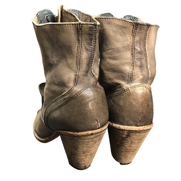 AllSaints Aster Leather Peep toe Booties 38 - Picture 6 of 8